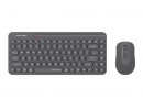 Комплект клавиатура + мышь A4TECH FSTYLER FG3200 Air2 клав:серый мышь:серый USB беспроводная slim Multimedia (FG3200 AIR2 GREY)